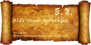 Blüttner Nefelejcs névjegykártya